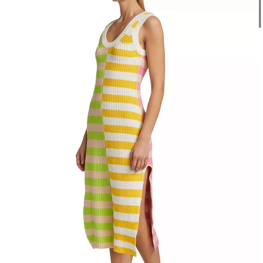 Staud Capri Stripped Knit Dress